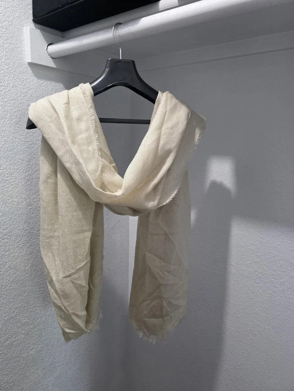 Women's Sparkly Light Gold Scarf
